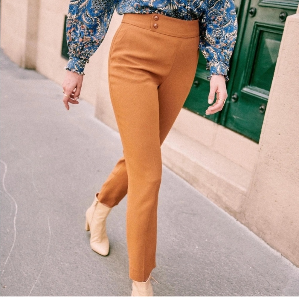 Sezane Georges Trousers 36 Caramel